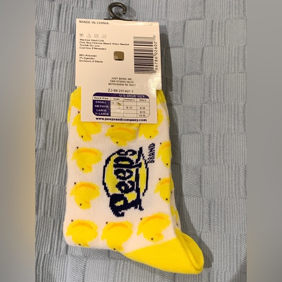 2 pairs of Peeps kids socks size S 13, 1-3 NEW - Picture 2 of 4